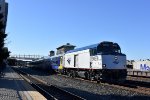 F40 Cabbage Car # 90278 leads Amtrak San Joaquin Train # 712 out of Emeryville Station heading to Bakersfield